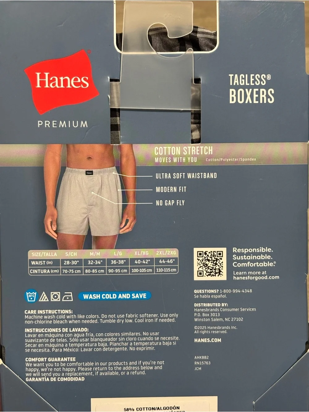 Hanes Premium Men's Stretch Woven Boxer 4pk Boxer Shorts Red/Black/Gray Size M
